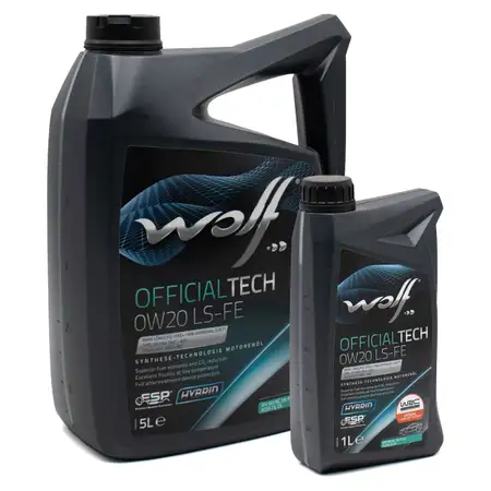 6L 6 Liter WOLF OFFICIALTECH 0W20 LS-FE Motor&ouml;l &Ouml;l MB 229.71 BMW Longlife-17FE+