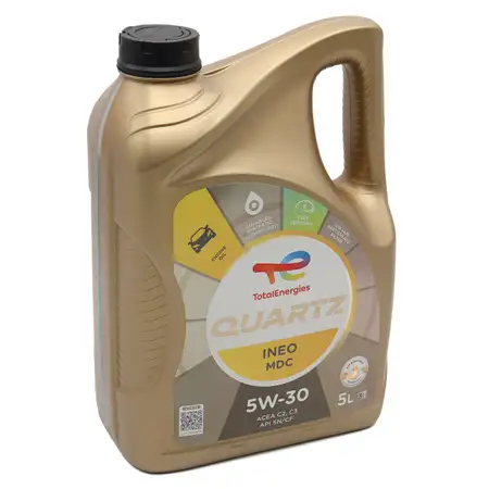 5L 5 Liter TOTAL QUARTZ INEO MDC 5W-30 Motor&ouml;l &Ouml;l MB 229.52 Dexos2 Opel OV0401547D30