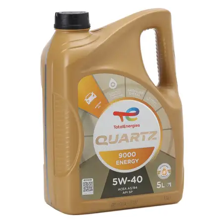 5L 5 Liter TOTAL QUARTZ 9000 ENERGY 5W-40 Motor&ouml;l &Ouml;l MB 229.5 VW 502/505.00