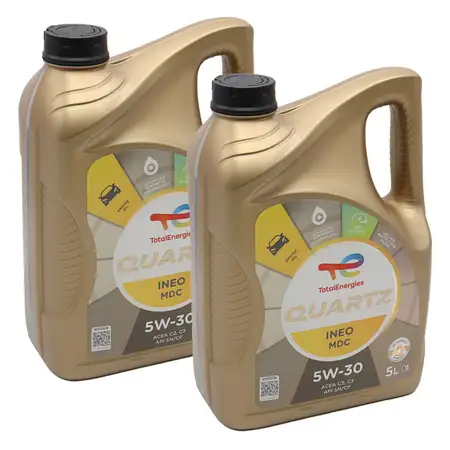 10L 10 Liter TOTAL QUARTZ INEO MDC 5W-30 Motor&ouml;l &Ouml;l MB 229.52 Dexos2 Opel OV0401547D30