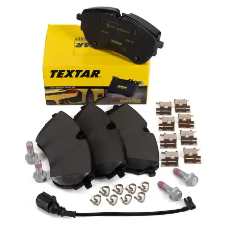 TEXTAR 2264403 Bremsbel&auml;ge + Warnkontaktsensor VW Multivan T7 PR-1LB vorne 7T0698151A