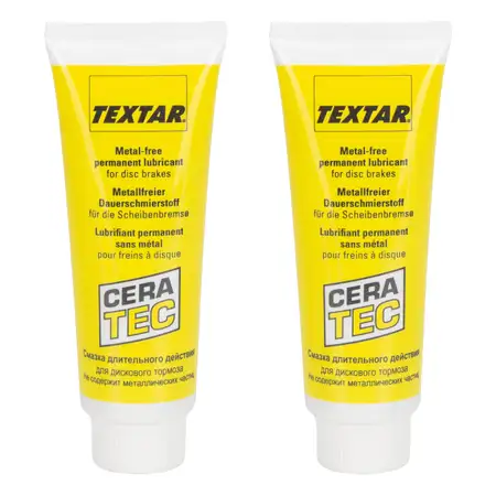 2x 75ml TEXTAR 81000401 CeraTec Bremsklotzpaste Bremsbelagpaste Montagepaste