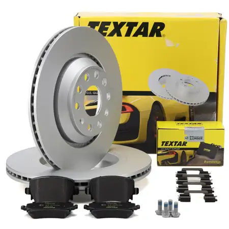 TEXTAR Bremsscheiben + Bremsbel&auml;ge VW Golf 6 Scirocco R AUDI A3 S3 8P Leon Cupra 5F hinten