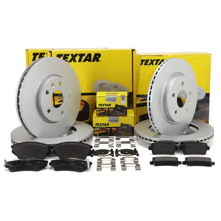 TEXTAR Bremsscheiben + Bel&auml;ge OPEL Insignia A 17/18 Zoll SAAB 9-5 (YS3G) vorne + hinten