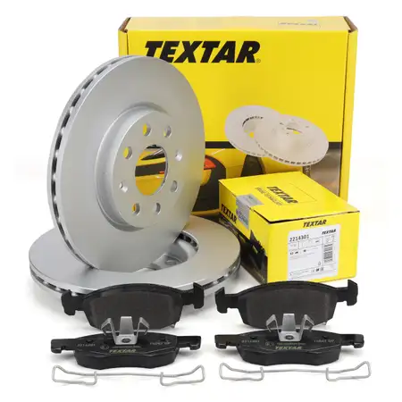 TEXTAR Bremsen Set Bremsscheiben + Bremsbel&auml;ge OPEL Corsa E 14 Zoll vorne