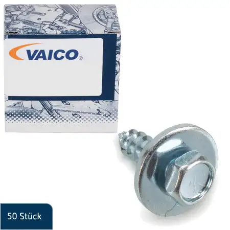 50x VAICO Blechschraube Sechskantblechschraube ST4,8X16-ZNS3 f&uuml;r BMW 07119916946