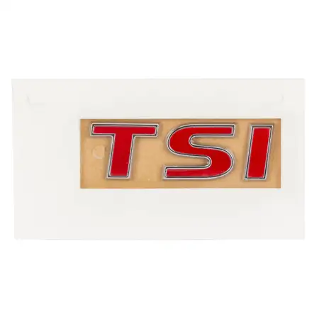 Emblem Heckklappe Schriftzug TSI chrom / rot f&uuml;r VW Touran 5T 5TA853675H JZQ