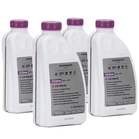 4L 4 Liter ORIGINAL VAG K&uuml;hlerfrostschutz FERTIGMIX Ready Mix G12 evo G12E050A2