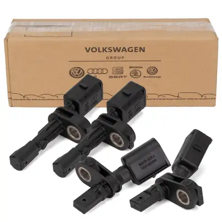 4x ABS Sensor Raddrehzahl f&uuml;r VW Golf 7 A3 8V Leon 5F Octavia 3 ohne Allrad vorne + hinten