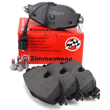 ZIMMERMANN Bremsbel&auml;ge + Wako AUDI A3 Q2 TT SEAT SKODA VW Golf 7 Passat vorne