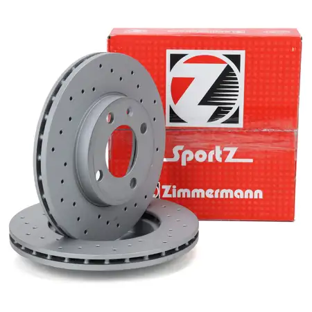 Zimmermann SPORT Bremsscheiben Satz VW Golf 1 2 3 Passat B1 B2 Vento Ibiza 2 mit ABS vorne