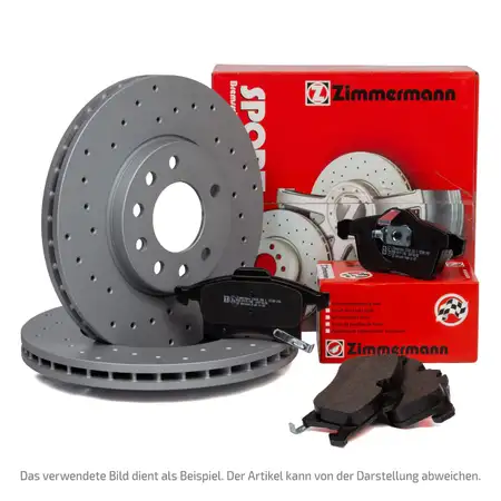 Zimmermann SPORT Bremsscheiben + Bel&auml;ge AUDI A6 (4F C6) PR-1KW/2EE/2EL hinten