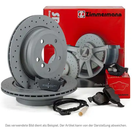 Zimmermann SPORT Bremsscheiben + Bel&auml;ge + Wako BMW X5 E70 F15 X6 E71 E72 F16 hinten