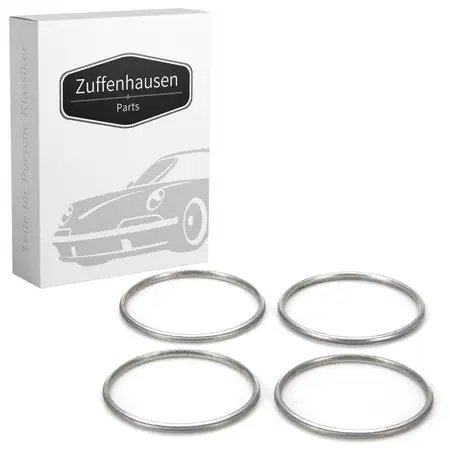 4x Auspuffdichtung Dichtung Abgasrohr f&uuml;r PORSCHE 944 2.5 Turbo 220/250 PS 94411120504