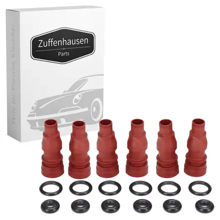 6x H&uuml;lse Einspritzventil + Dichtungen K-Jetronic f&uuml;r PORSCHE 911 2.7/3.0 SC / Carrera