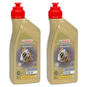 2L 2 Liter CASTROL TRANSMAX MANUAL V Schaltgetriebeöl 75W-80 API GL-4+ AUDI TL52532