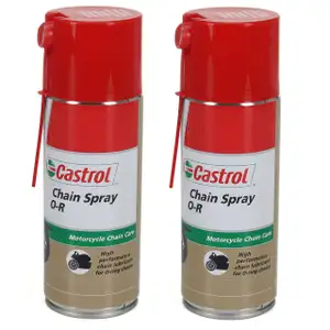 CASTROL Chain Spray O-R Kettenspray Kettenfett Fettspray Motorrad 2x 400ml