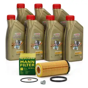 7L CASTROL EDGE 5W30 M LL-04 Motoröl + ORIGINAL Ölfilter BMW E90-93 F10/11 X5 X6 N57 D30 A