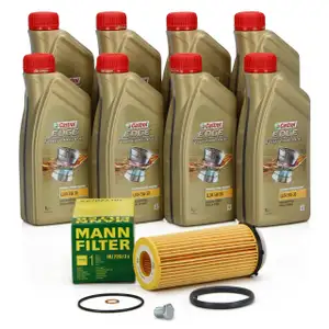 8L CASTROL EDGE 5W30 M LL-04 Motoröl + ORIGINAL Ölfilter BMW F10/11 F01-04 X5 X6 N57 D30 B