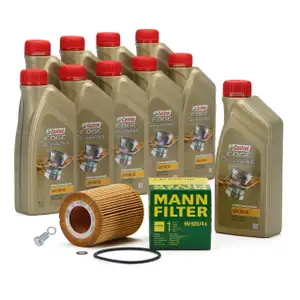 10L CASTROL EDGE 5W30 M LL-04 Motoröl + MANN Ölfilter BMW 7er E38 E65-67 740d M67