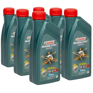 6 Liter CASTROL Magnatec DIESEL DPF Motoröl Öl 5W40 dexos2 Ford WSS-M2C917-A