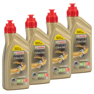 4L 4 Liter CASTROL MOTORRAD Motoröl Öl POWER 1 RACING 4T 10W-40 JASO MA-2