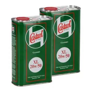 2L 2 Liter CASTROL CLASSIC XL 20W50 Motoröl Oldtimer Classic Cars pre1980