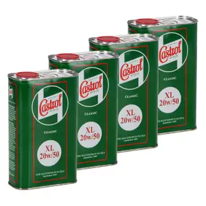 4L 4 Liter CASTROL CLASSIC XL 20W50 Motoröl Oldtimer Classic Cars pre1980