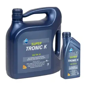 6 Liter ARAL Motoröl Öl SUPER TRONIC K 5W30 BMW LL04 VW 504.00/507.00 MB 229.52