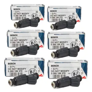 6x BOSCH 0280156370 Einspritzventil BMW 3er E36 328i 5er E39 528i Z3 2.8i M52 13641703819