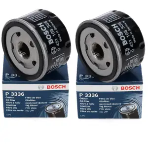 2x BOSCH 0451103336 Ölfilter für ALFA ROMEO DACIA MITSUBISHI NISSAN OPEL RENAULT