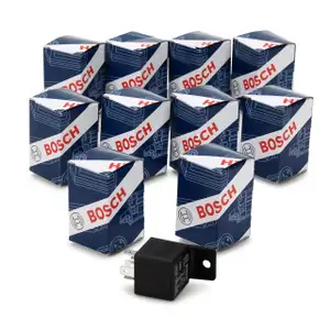 10x BOSCH 0332209150 Relais Universal Schalter Arbeitsstrom 12 V 30 A 5-polig