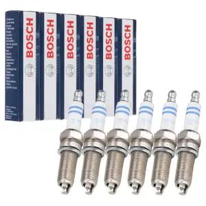 6x BOSCH YR7MPP33 0242135509 Zündkerze MERCEDES W203 W204 W211 W212 W221 M272 M276