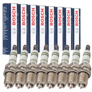 8x BOSCH FGR5KQE0 0242245590 Zündkerze PORSCHE Cayenne (9PA) Turbo / S 4.5 bis 01.2007