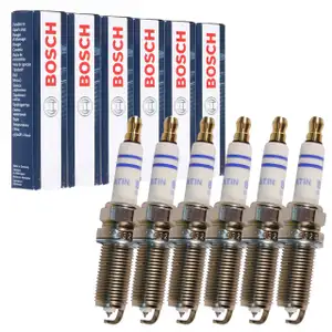 6x BOSCH FR6MPP332 0242240619 Zündkerze PORSCHE 997 3.8 Turbo 500 PS