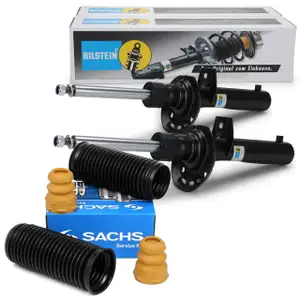 2x BILSTEIN B4 Stoßdämpfer + SACHS Staubschutz für VW Golf Plus (5M1, 521) vorne