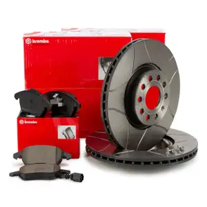 Brembo MAX LINE Bremsscheiben + Beläge + Wako AUDI A3 8P SKODA Octavia 3 VW Golf 5 6 vorne