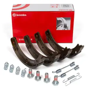 BREMBO Bremsbacken + Federn Satz MERCEDES 190 W201 W202 W124 W169 PORSCHE Boxster 986