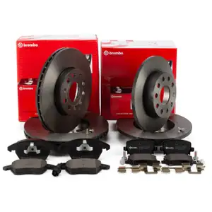 BREMBO Bremsscheiben + Beläge + Wako AUDI A3 8P Octavia VW Golf 5 6 Touran vorne + hinten