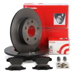 BREMBO Bremsscheiben + Bremsbeläge OPEL Astra G Zafira A 5-Loch hinten