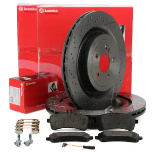 BREMBO Bremsscheiben + Bremsbeläge + Sensor MERCEDES W205 W222 A217 R231 63 AMG GT hinten