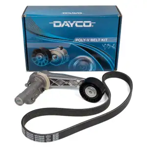 DAYCO KPV222 Keilrippenriemen + Riemenspanner CITROEN DS MINI PEUGEOT 1.4/1.6 Turbo