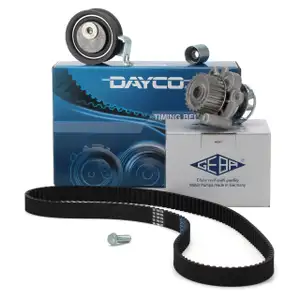 DAYCO Zahnriemensatz + GEBA Wasserpumpe VW Golf 4 Sharan 7M AUDI A3 S3 8L1 TT 8N 1.8 T