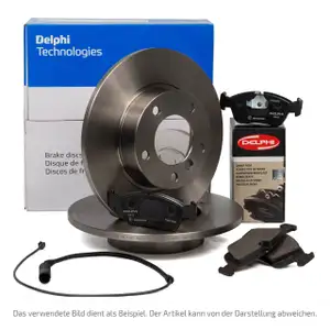 DELPHI Bremsscheiben + Beläge Sensor MINI R56 R55 R58 John Cooper Works ab 08.2010 hinten