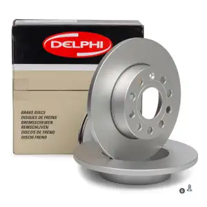 DELPHI Bremsscheiben für AUDI A3 SEAT SKODA OCTAVIA SUPERB VW GOLF 5 6 hinten