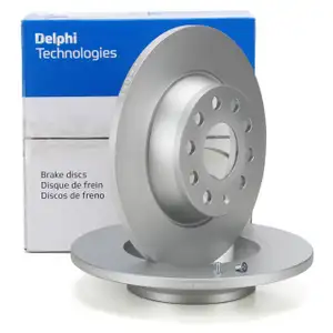 DELPHI BG5020C Bremsscheiben Satz VW Golf 5 6 Passat B6/7 Tiguan Touran A3 8P Q3 8U hinten