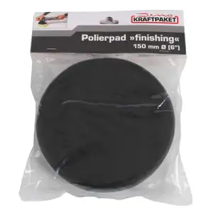 Dino KRAFTPAKET 640217 Polierpad Schwamm SOFT 150x25mm SCHWARZ Poliermaschine