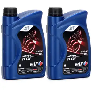 2L 2 Liter ELF Motoröl ÖL 4T 4-TAKT MOTO 4 TECH 10W-50 10W50 JASO MA2