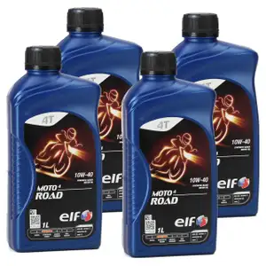 4L 4 Liter ELF Motoröl ÖL 4T 4-TAKT MOTO 4 ROAD 10W-40 10W40 JASO MA2 API SN