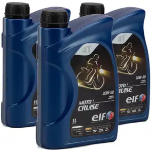 3L 3 Liter ELF Motoröl ÖL 4T 4-TAKT MOTO CRUISE 20W-50 20W50 API SH JASO MA2